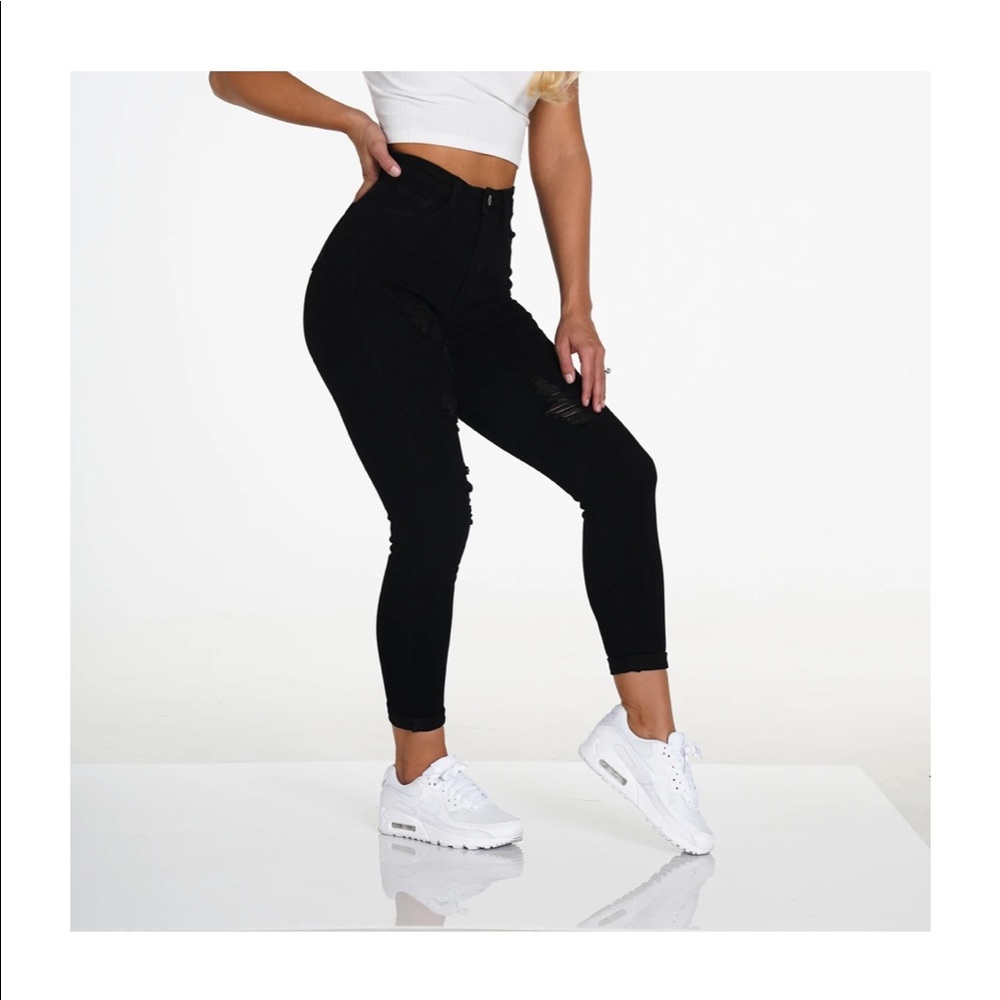 Black rip jeans